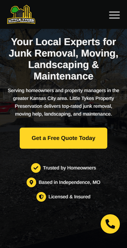 Mobile detailing business website preview